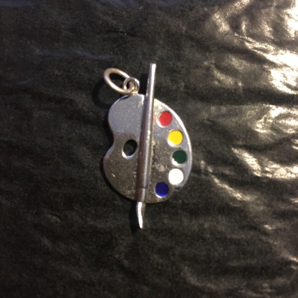 Vintage sterling silver artists pallet charm